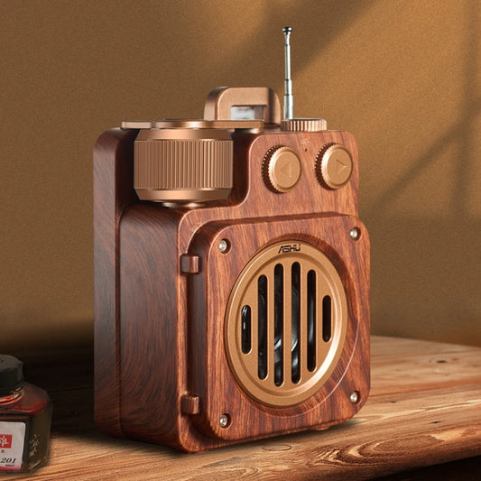 ASHU AS20 Retro Bluetooth Speaker – Portable Wireless Bass Speaker with FM Radio