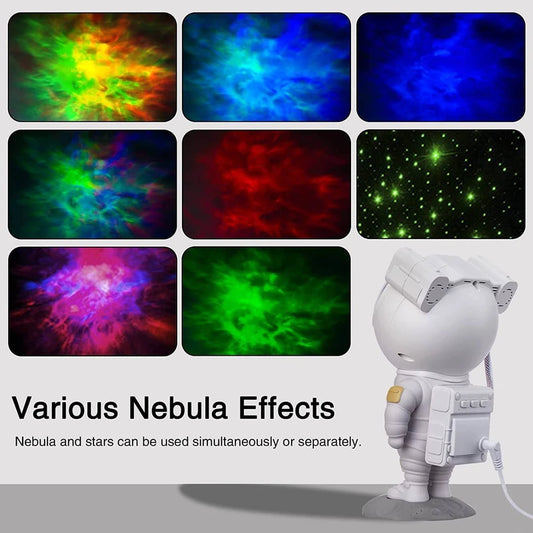Astronaut Galaxy Projector Lamp – Starry Sky Night Light with Nebula & Laser Effects