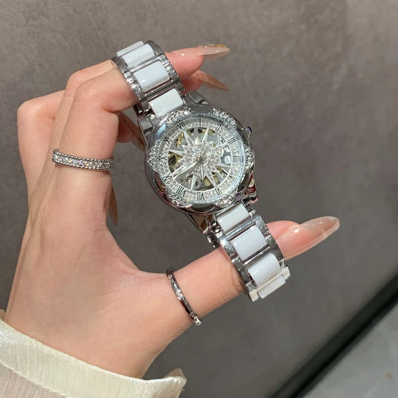 Ceramic Quartz Women’s Watch – Fashion Waterproof Quartz with Automatic Movement