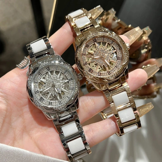 Ceramic Quartz Women’s Watch – Fashion Waterproof Quartz with Automatic Movement