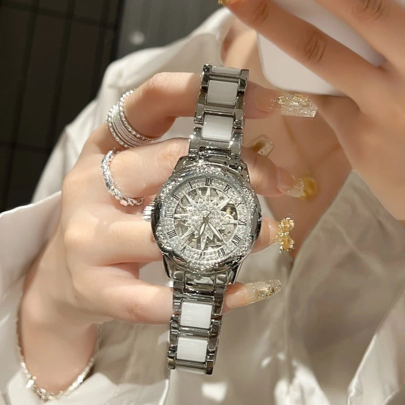 Ceramic Quartz Women’s Watch – Fashion Waterproof Quartz with Automatic Movement