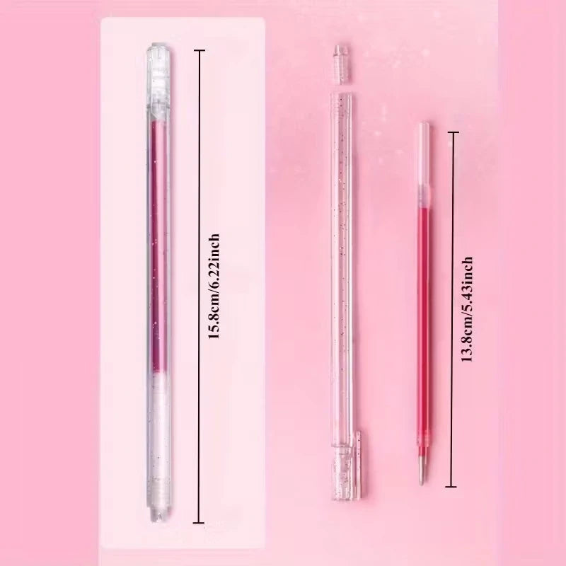 12pcs Color-Changing Glitter Gel Pens – Creative Highlighters for Art, Drawing & Office Supplies