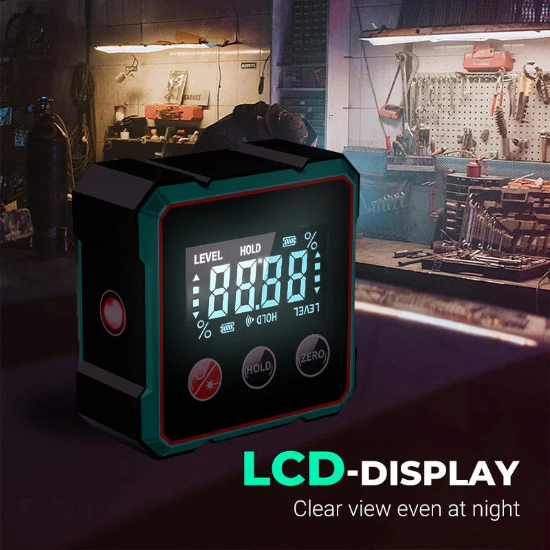 Digital Electronic Angle Finder – Laser Protractor, Inclinometer & Level (0–90°)