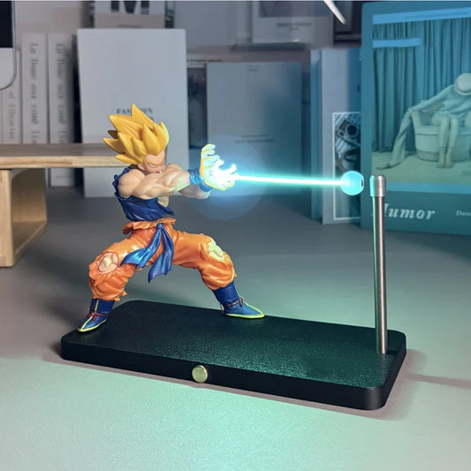 Dragon Ball Goku LED Night Light – Magnetic Touch Anime Lamp & Desk Ornament
