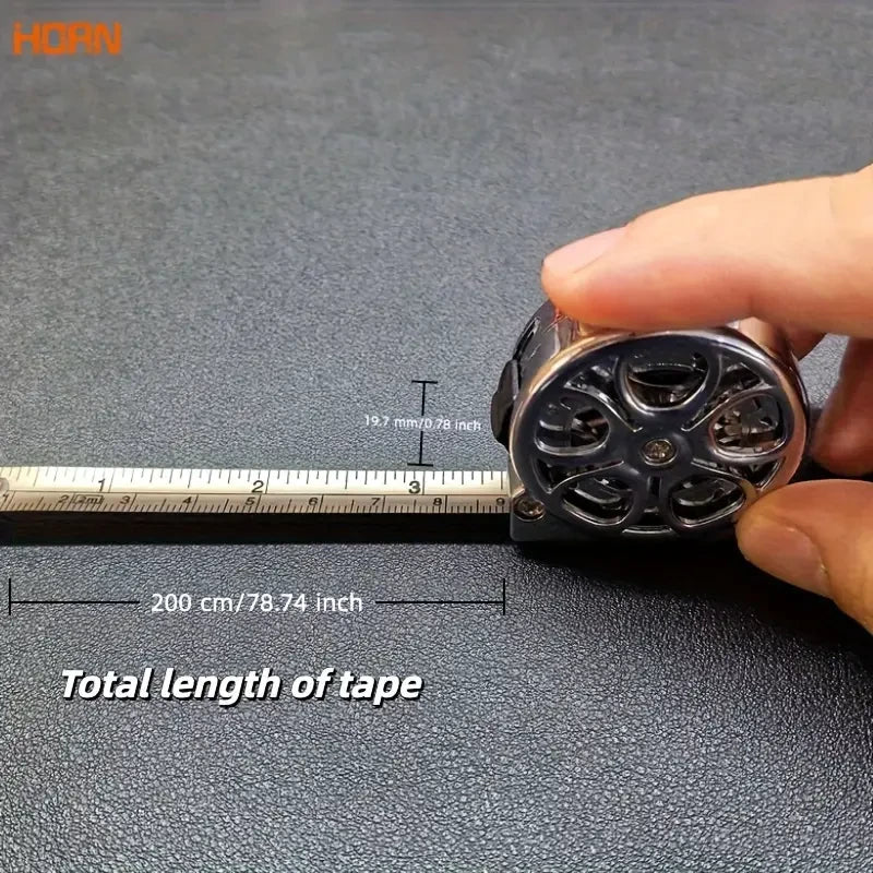 Mini Keychain Tape Measure – 2m Steel Ruler with Dual Scale (Metric & Imperial)