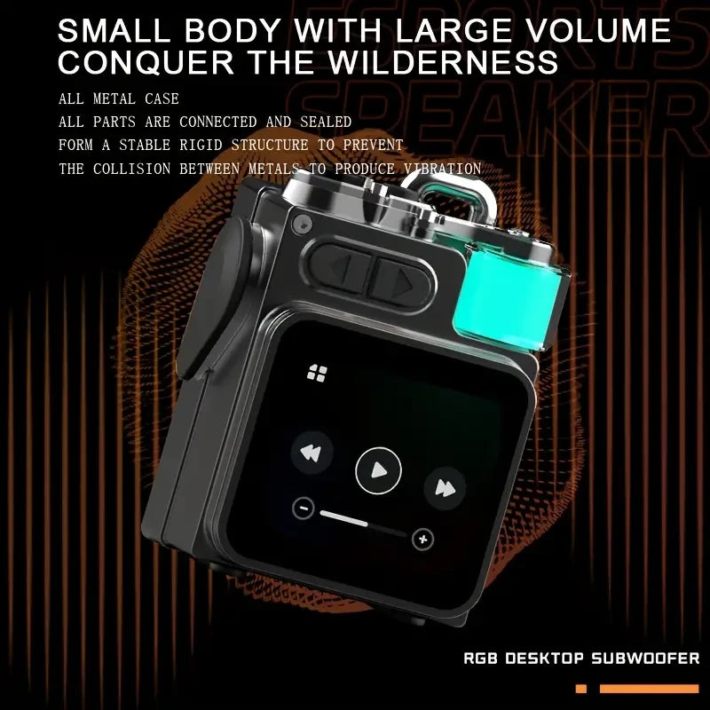Mini RGB Portable Speaker – Wireless & AUX Dual Mode for Travel and Everyday Fun