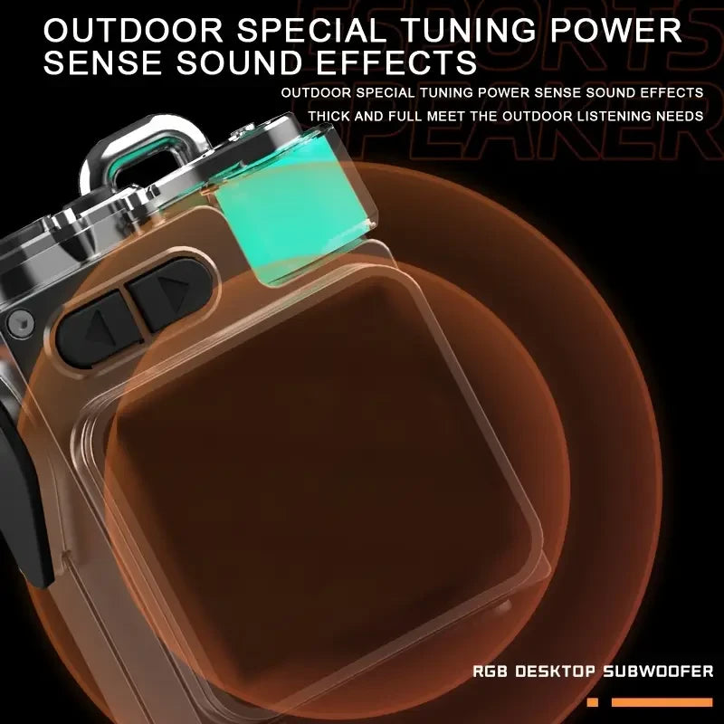 Mini RGB Portable Speaker – Wireless & AUX Dual Mode for Travel and Everyday Fun