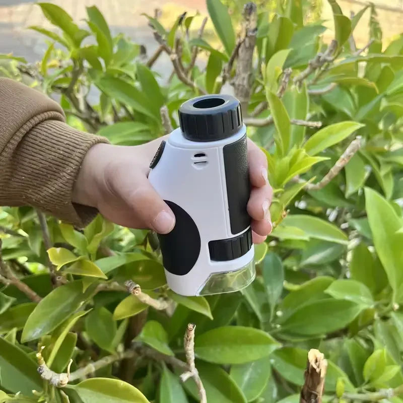 Portable Handheld Microscope Toy – LED Light, 50X–300X Magnification, Educational Gift for Indoor & Outdoor Exploration
