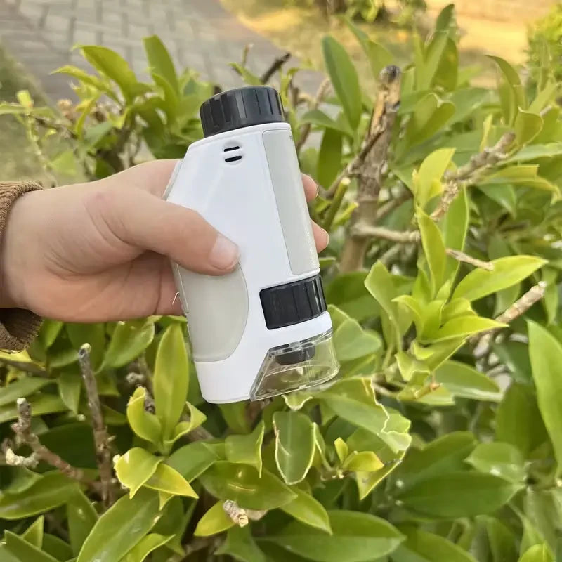 Portable Handheld Microscope Toy – LED Light, 50X–300X Magnification, Educational Gift for Indoor & Outdoor Exploration