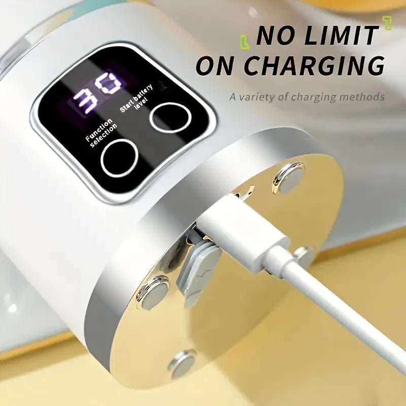 Portable USB Rechargeable Juicer – Cordless, Rechargeable, Easy to Clean, Perfect for Smoothies & Travel