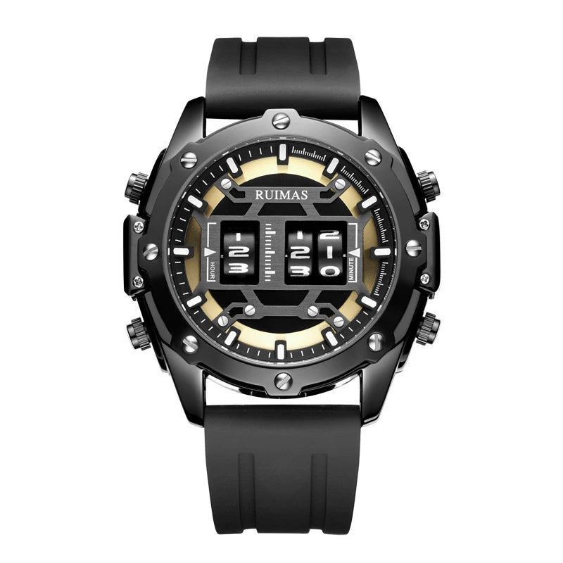 Ruizhiyuan Men’s Automatic Watch – Mechanical Hollow Luminous Fashion Timepiece