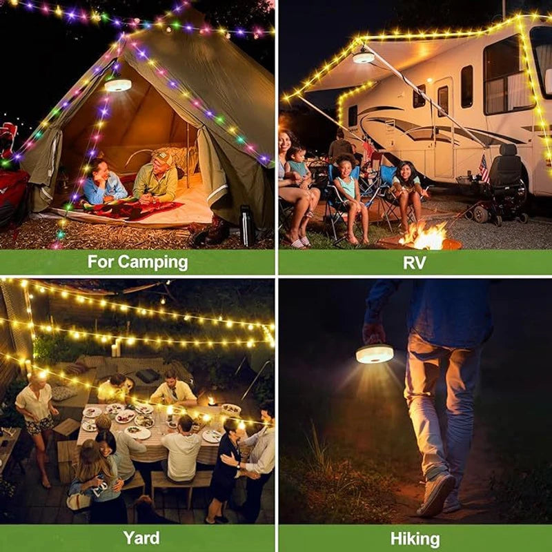 Rechargeable LED Camping Light & Power Bank – Tent Ceiling Lamp with Long Endurance