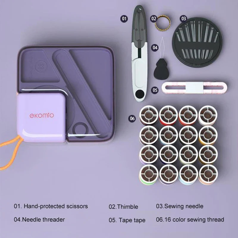 Portable Sewing Box Set - Multifunctional Mini Travel & Household Sewing Kit