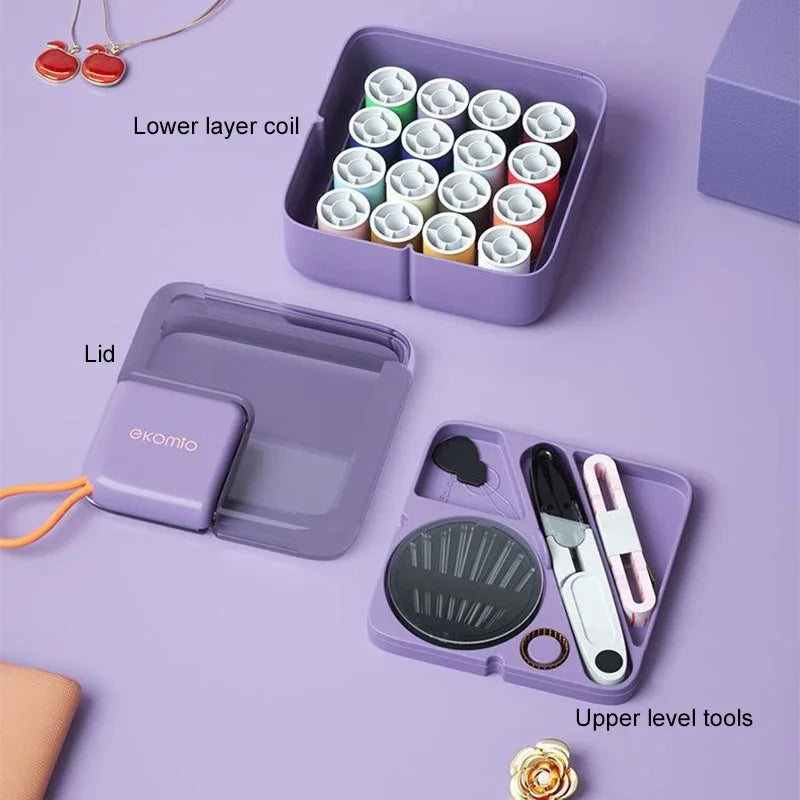Portable Sewing Box Set - Multifunctional Mini Travel & Household Sewing Kit