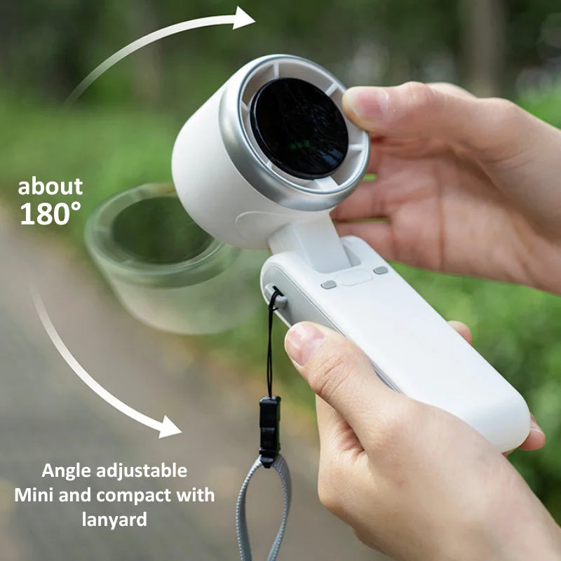 High Speed Turbo Fan - Portable USB Handheld & Neck Hanging Folding Fan