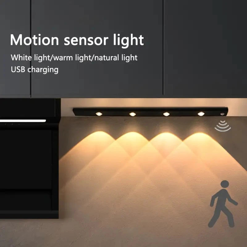 Smart LED Motion Sensor Light – Rechargeable Self-Adhesive Cabinet Strip