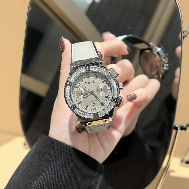 Swiss Royal Oak Women’s Watch – High-End Light Luxury Neutral Style