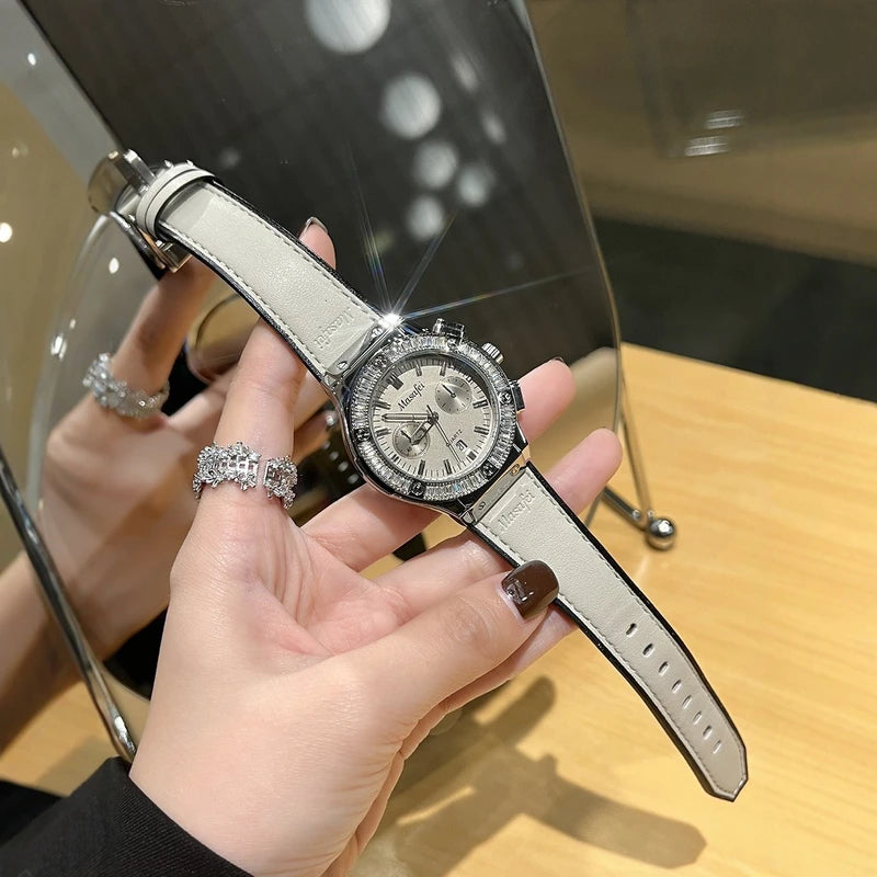 Swiss Royal Oak Women’s Watch – High-End Light Luxury Neutral Style