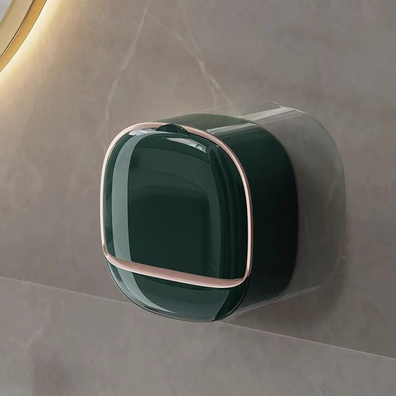 Wall-Mounted Soap Box – Light Luxury Punch-Free Drain Rack for Laundry & Bathroom