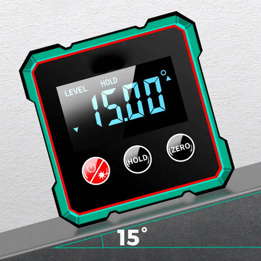 Digital Electronic Angle Finder – Laser Protractor, Inclinometer & Level (0–90°)