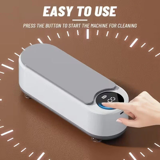 Rechargeable Portable Jewelry Cleaner – 360° Vibration Device for Rings, Glasses, Dentures & More