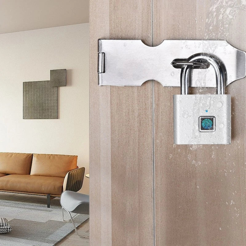 Smart Fingerprint Padlock – Waterproof & Anti-Theft Lock