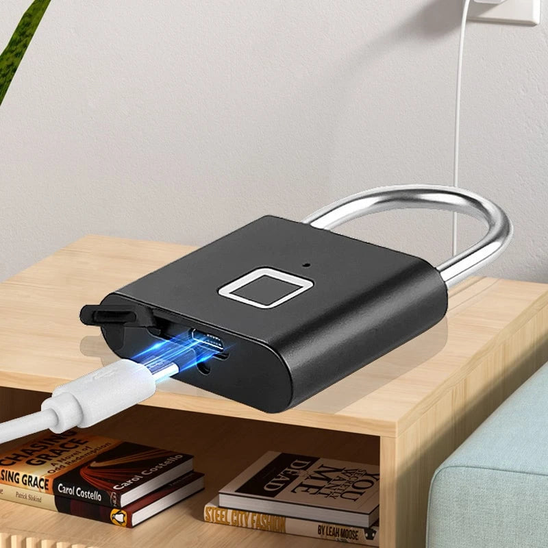 Smart Fingerprint Padlock – Waterproof & Anti-Theft Lock